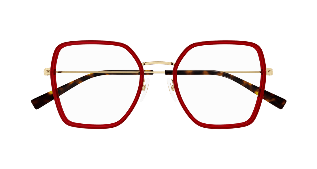 Óculos graduados gucci gg1850o 004 burdeos square femenino tamanho 51mm - Vista de detalhe