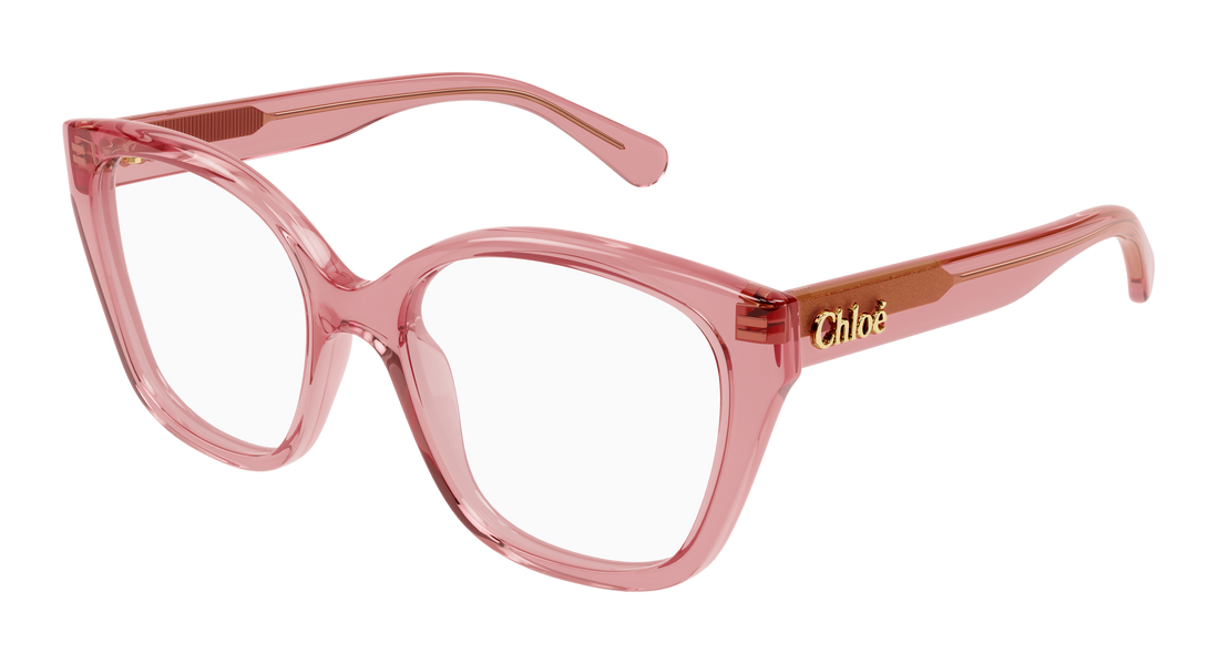 Brillen chloé ch0241o 005 rosa cat eye femenino größe 53mm - Hauptansicht