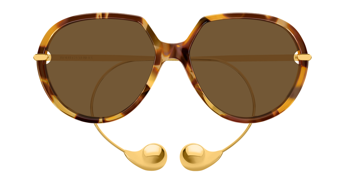 Lunettes de soleil bottega veneta bv1436s 002 havana unisex taille 60mm - Vue détaillée