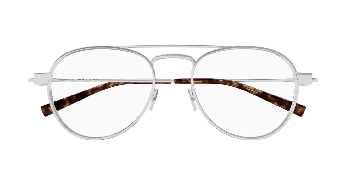 Prescription glasses saint laurent sl 708 opt 002 plateado round unisex size 54mm - Detailed view