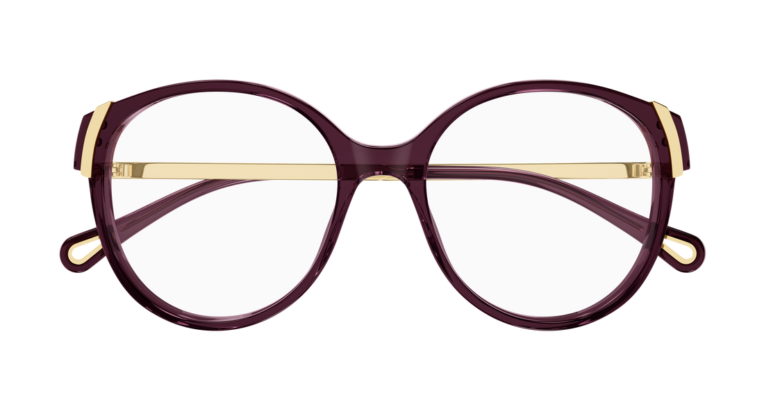 Brillen chloé ch0328o 010 violeta round/oval/panthos femenino größe 54mm - Detailansicht