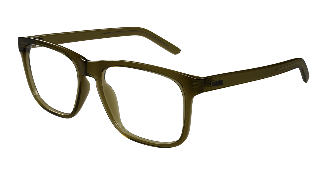 Gafas graduadas puma pu0517o 004 verde rectangular / squared masculino talla 55mm - Vista principal
