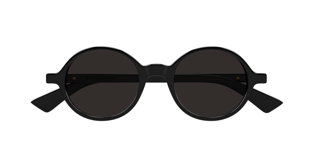 Lunettes de soleil bottega veneta bv1430s 001 negro round/oval/panthos unisex taille 48mm - Vue détaillée