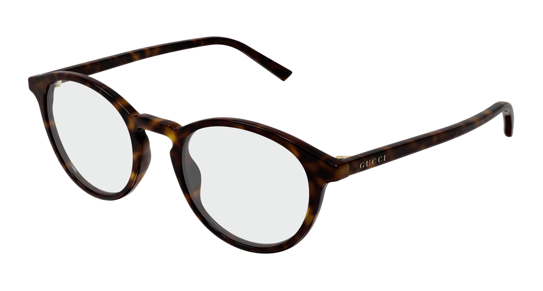 Occhiali da vista gucci gg1998o 002 havana round/oval/panthos masculino taglia 49mm - Vista principale