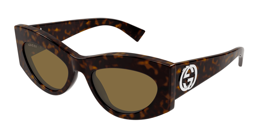 Occhiali da sole gucci gg1843s 002 havana cat eye femenino taglia 53mm - Vista principale