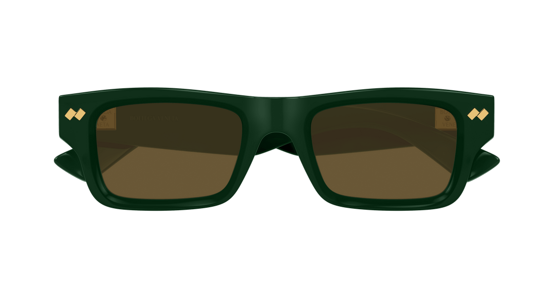 Lunettes de soleil bottega veneta bv1351s 005 verde square unisex taille 50mm - Vue détaillée