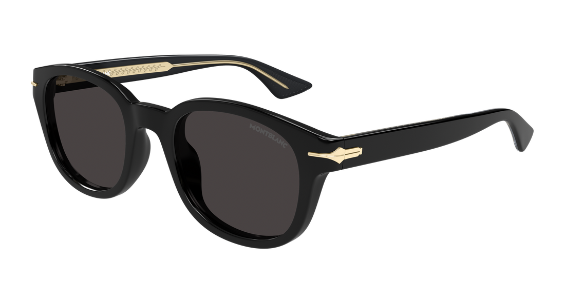 Sonnenbrillen montblanc mb0435s 001 negro round/oval/panthos masculino größe 51mm - Hauptansicht