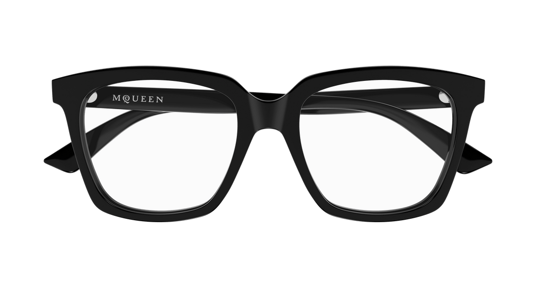Occhiali da vista alexander mcqueen am0513o 001 negro cat eye femenino taglia 53mm - Vista dettagliata