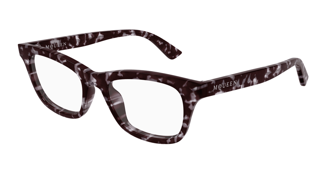 Occhiali da vista alexander mcqueen am0515o 008 havana cat eye femenino taglia 52mm - Vista principale