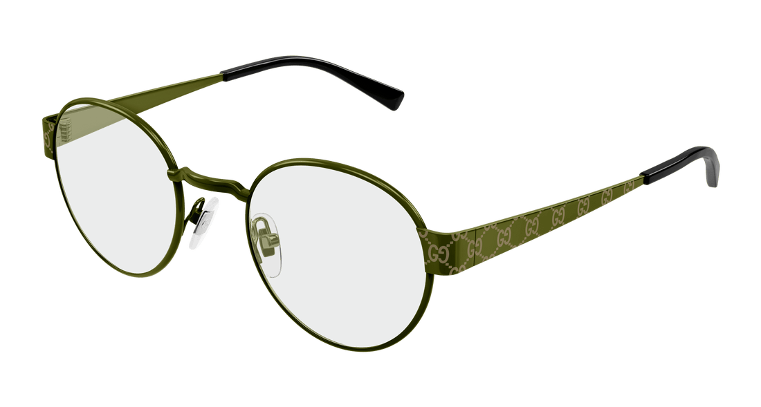 Óculos graduados gucci gg1855o 003 verde round masculino tamanho 48mm - Vista principal
