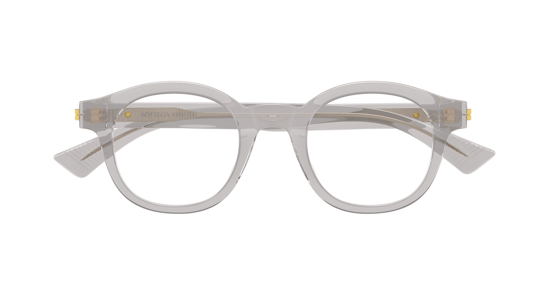 Gafas graduadas bottega veneta bv1413o 003 gris round/oval/panthos masculino talla 46mm - Vista de detalle