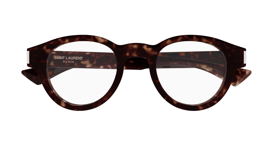 Óculos graduados saint laurent sl 792 002 havana round unisex tamanho 46mm - Vista de detalhe