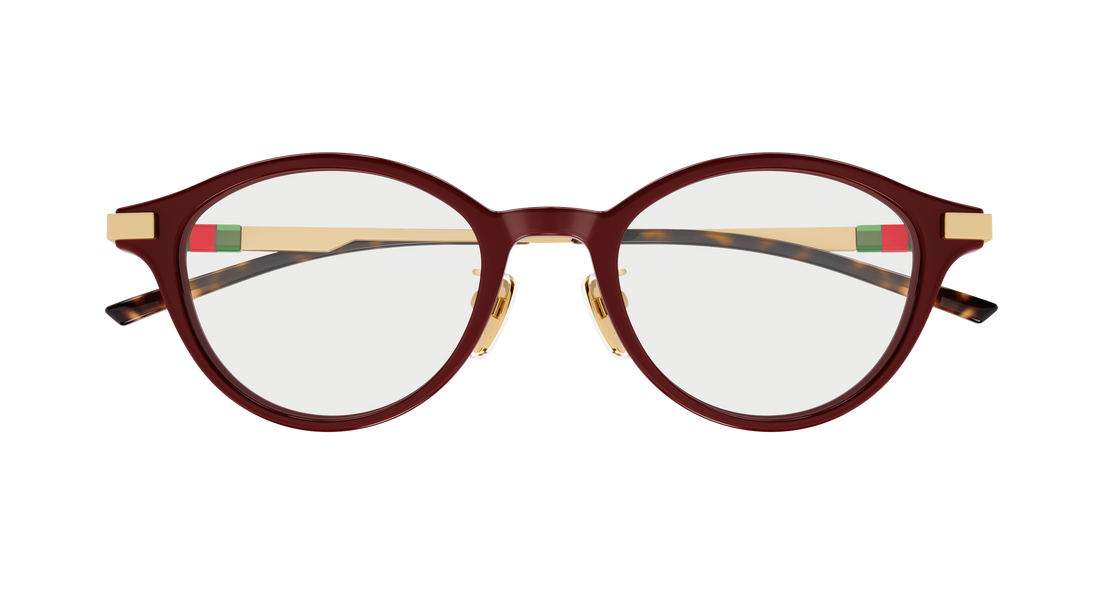 Prescription glasses gucci gg2000oj 003 burdeos round/oval/panthos femenino size 48mm - Detailed view