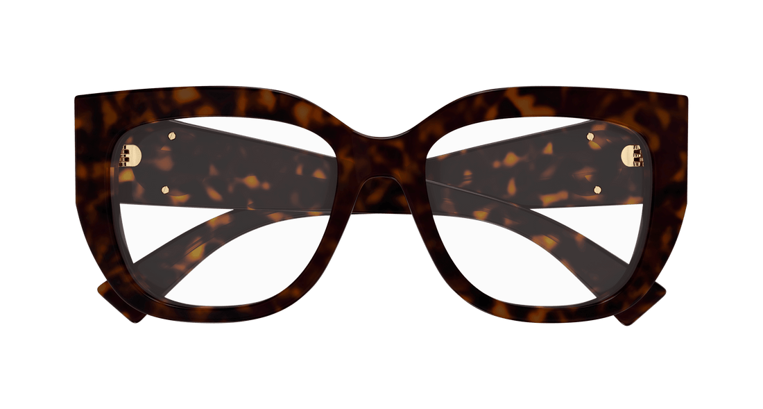 Óculos graduados gucci gg1846o 002 havana butterfly femenino tamanho 54mm - Vista de detalhe