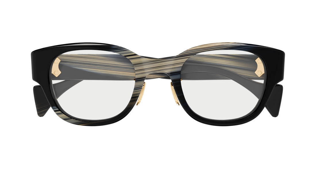 Prescription glasses gucci gg2001oj 003 negro round/oval/panthos masculino size 48mm - Detailed view