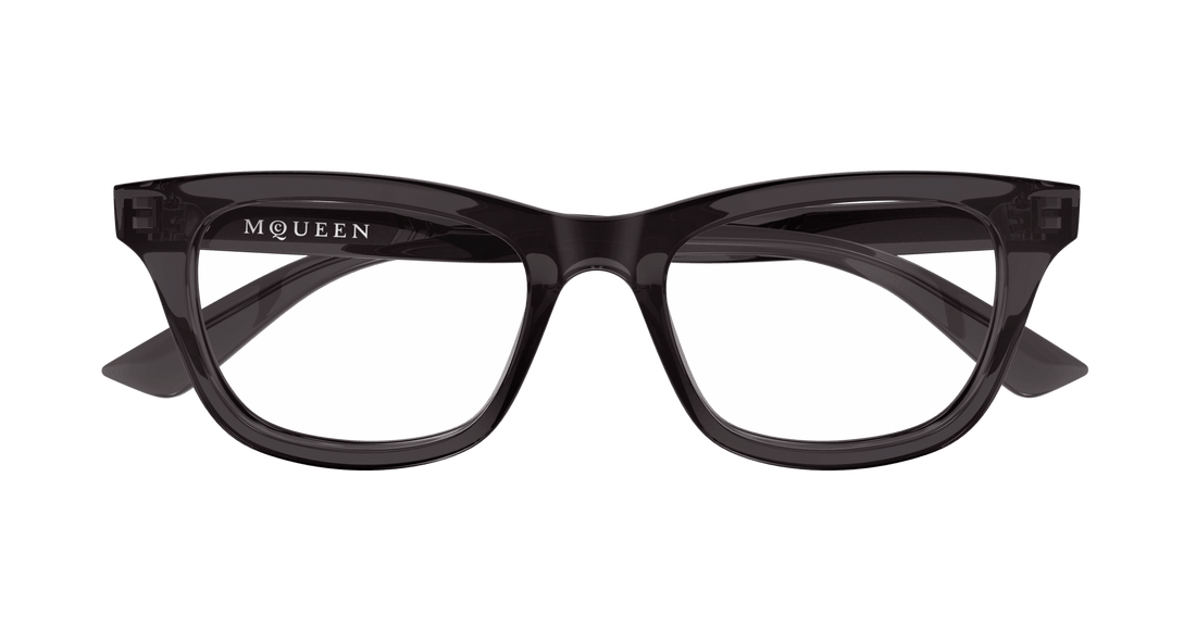 Occhiali da vista alexander mcqueen am0515o 009 gris cat eye femenino taglia 52mm - Vista dettagliata