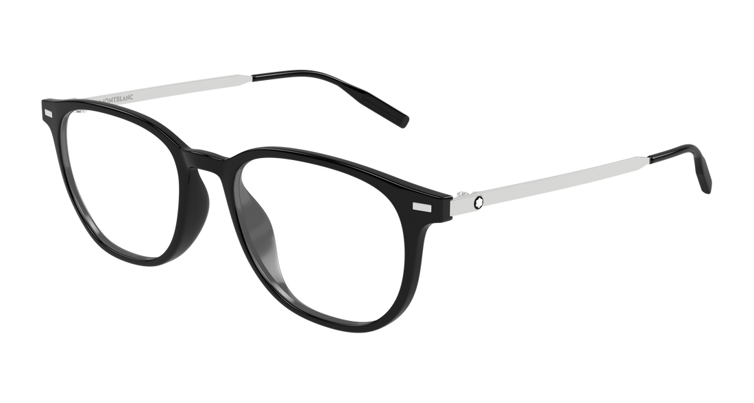 Occhiali da vista montblanc mb0448oa 002 negro round/oval/panthos masculino taglia 53mm - Vista principale
