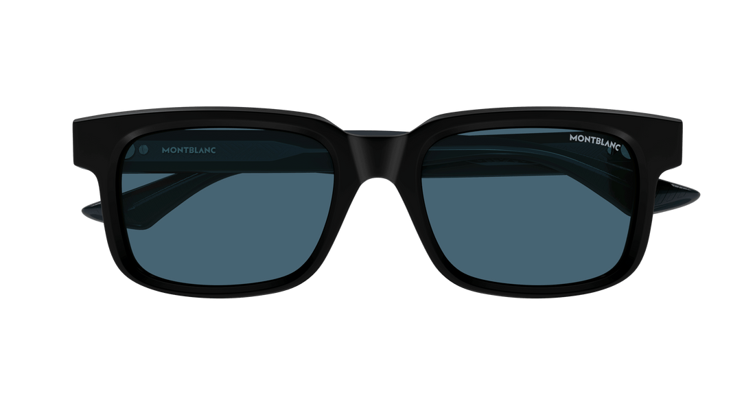 Occhiali da sole montblanc mb0383s 003 negro square masculino taglia 54mm - Vista dettagliata