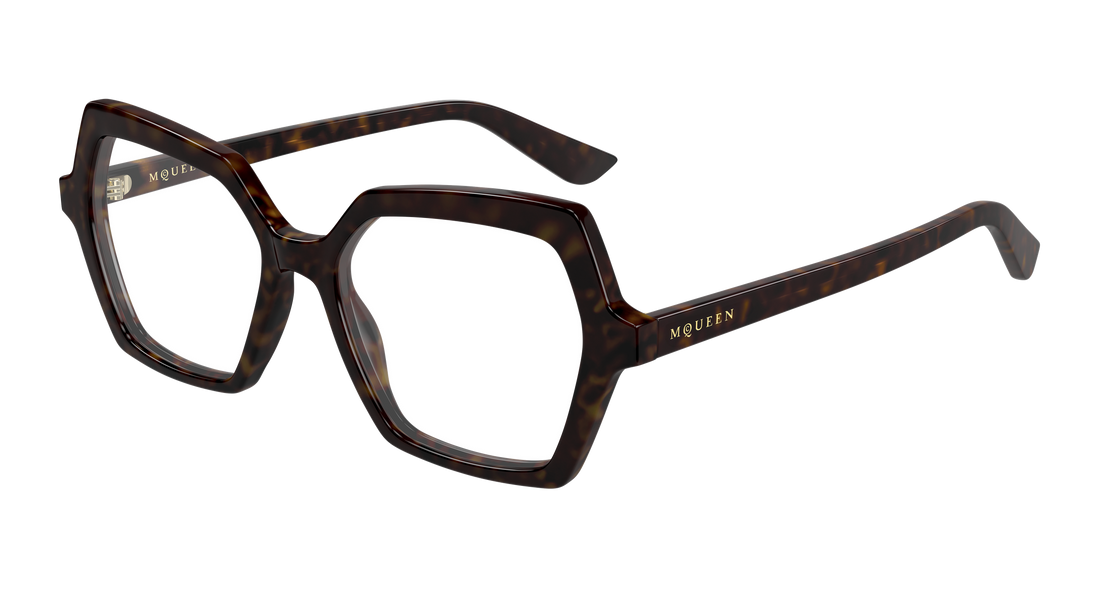 Gafas graduadas alexander mcqueen am0537o 002 havana geometric femenino talla 54mm - Vista principal