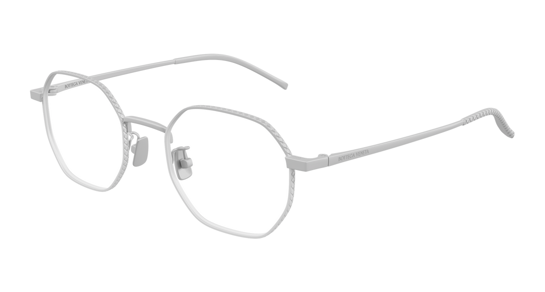 Prescription glasses bottega veneta bv1423oa 002 plateado round/oval/panthos unisex size 50mm - Main view