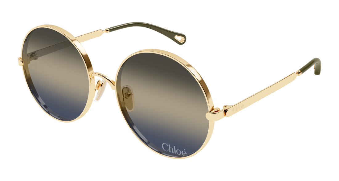 Óculos de sol chloé ch0321s 004 dorado round femenino tamanho 59mm - Vista principal