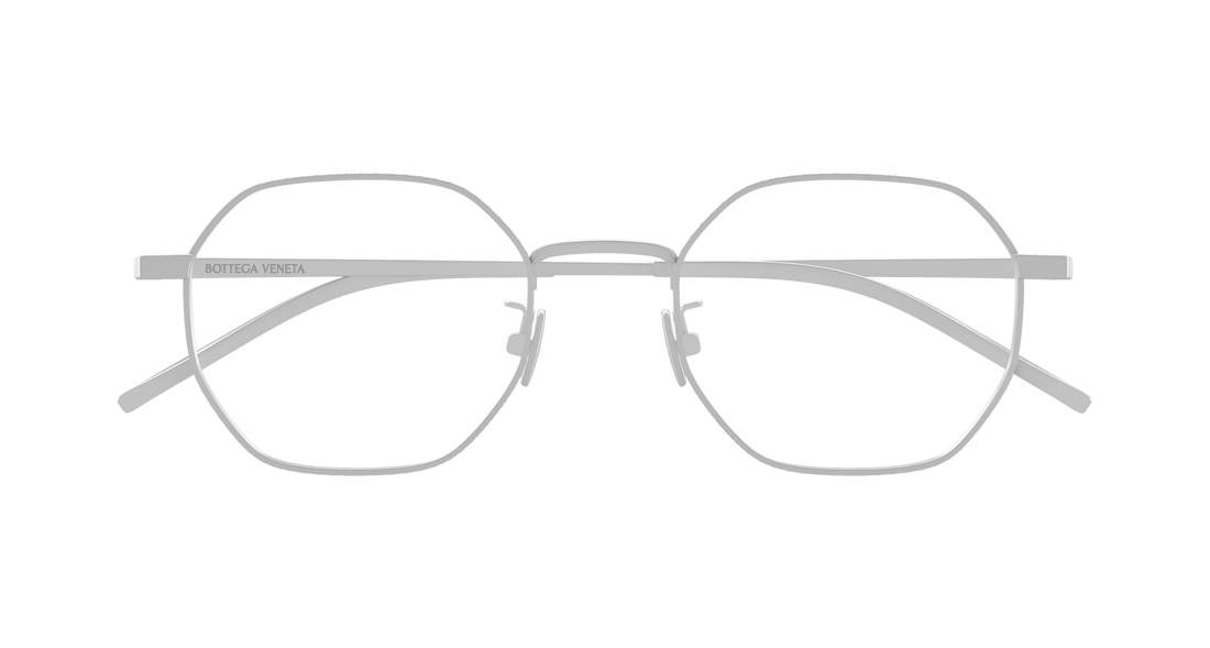 Gafas graduadas bottega veneta bv1423oa 002 plateado round/oval/panthos unisex talla 50mm - Vista de detalle