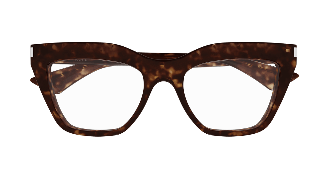 Prescription glasses saint laurent sl 760 002 havana cat eye femenino size 54mm - Detailed view