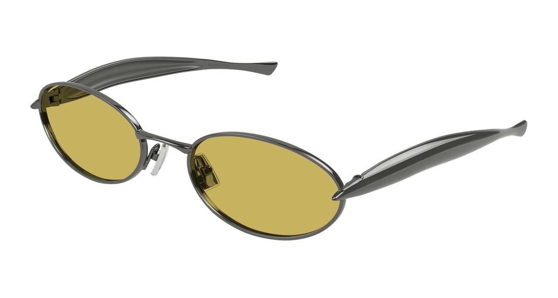 Occhiali da sole bottega veneta bv1386s 002 rutenio round unisex taglia 57mm - Vista principale