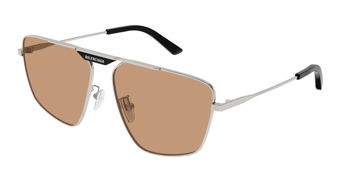 Lunettes de soleil balenciaga bb0246sa 006 plateado pilot/navigator masculino taille 61mm - Vue principale