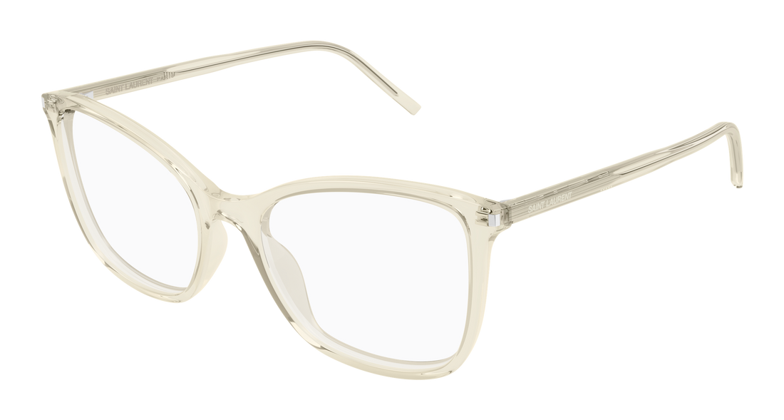 Briller saint laurent sl 835 004 amarillo cat eye femenino størrelse 55mm - Hovedvisning