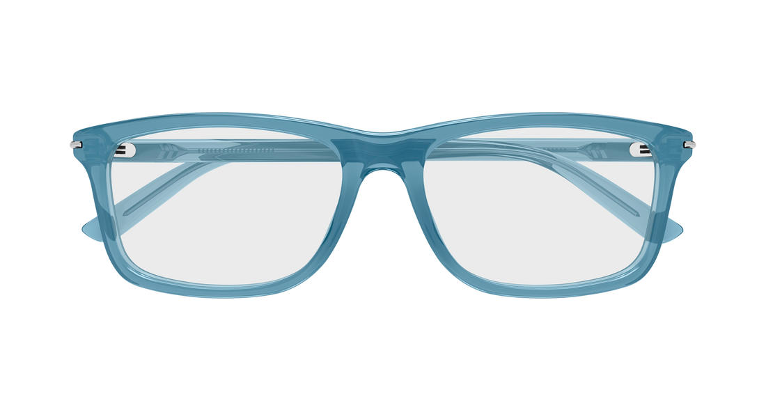 Occhiali da vista gucci gg1447o 010 azul rectangular / squared masculino taglia 57mm - Vista dettagliata