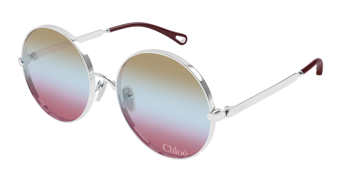 Óculos de sol chloé ch0321s 003 plateado round femenino tamanho 59mm - Vista principal
