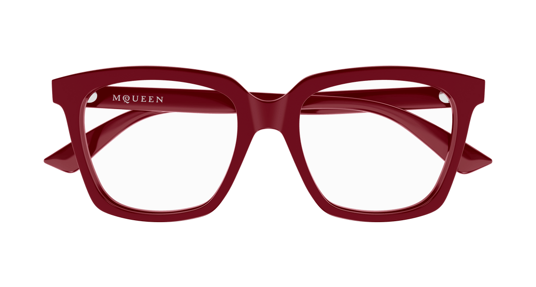 Gafas graduadas alexander mcqueen am0513o 005 burdeos cat eye femenino talla 53mm - Vista de detalle