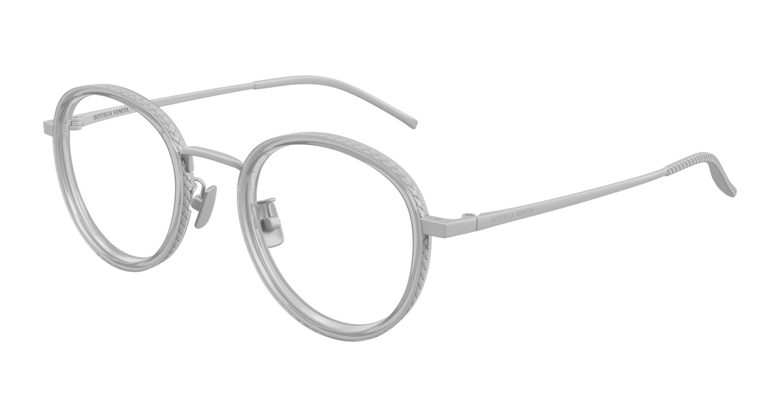 Prescription glasses bottega veneta bv1428oa 004 plateado round/oval/panthos unisex size 50mm - Main view