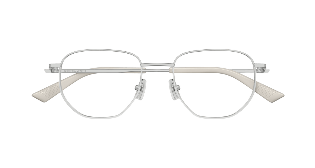 Briller bottega veneta bv1301o 005 plateado round unisex størrelse 52mm - Detaljeret visning