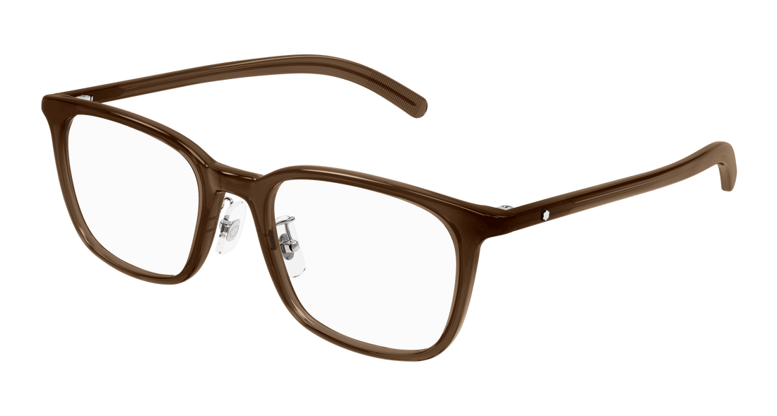 Brillen montblanc mb0418oj 003 marron square masculino größe 53mm - Hauptansicht