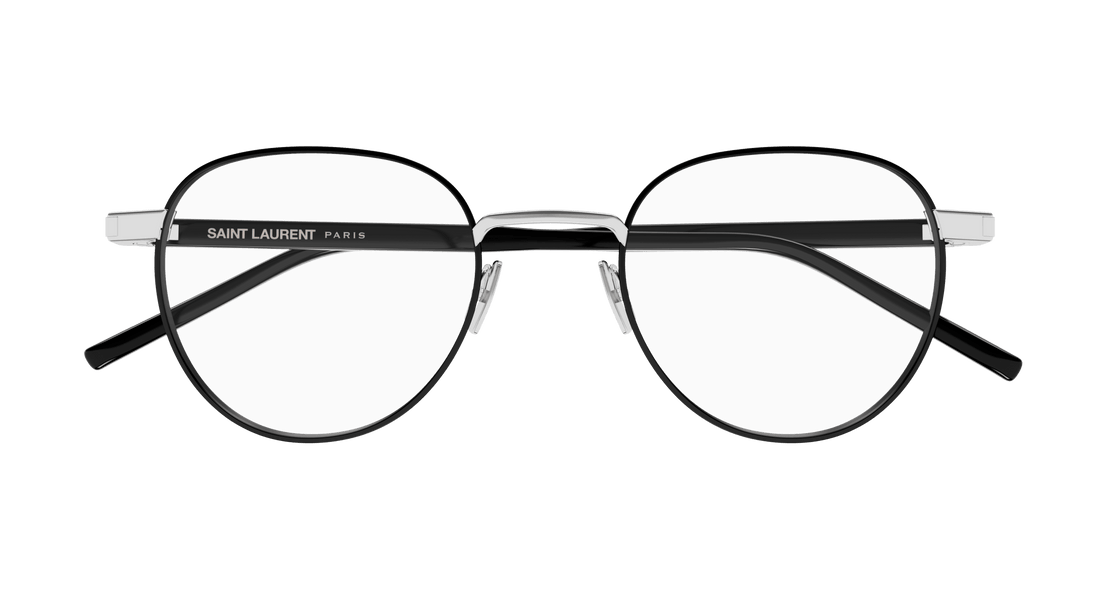 Prescription glasses saint laurent sl 781 003 plateado round unisex size 49mm - Detailed view