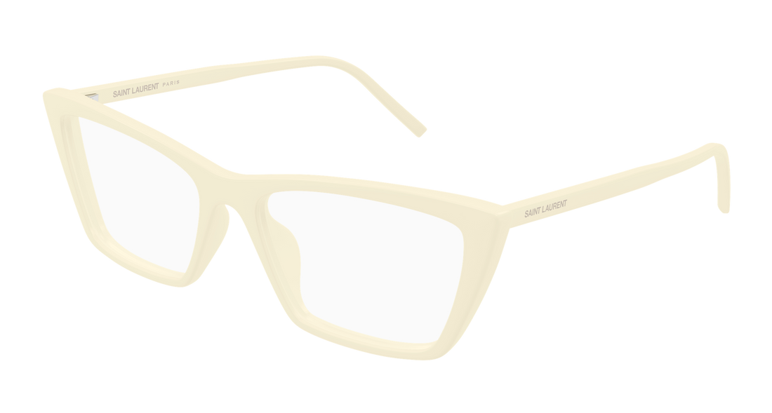 Prescription glasses saint laurent sl 737 mica thin opt 008 beige rectangular / squared femenino size 54mm - Main view