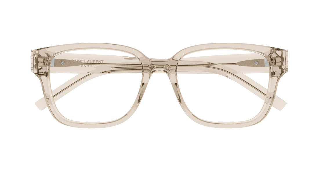 Occhiali da vista saint laurent sl m150/f 004 beige square unisex taglia 55mm - Vista dettagliata