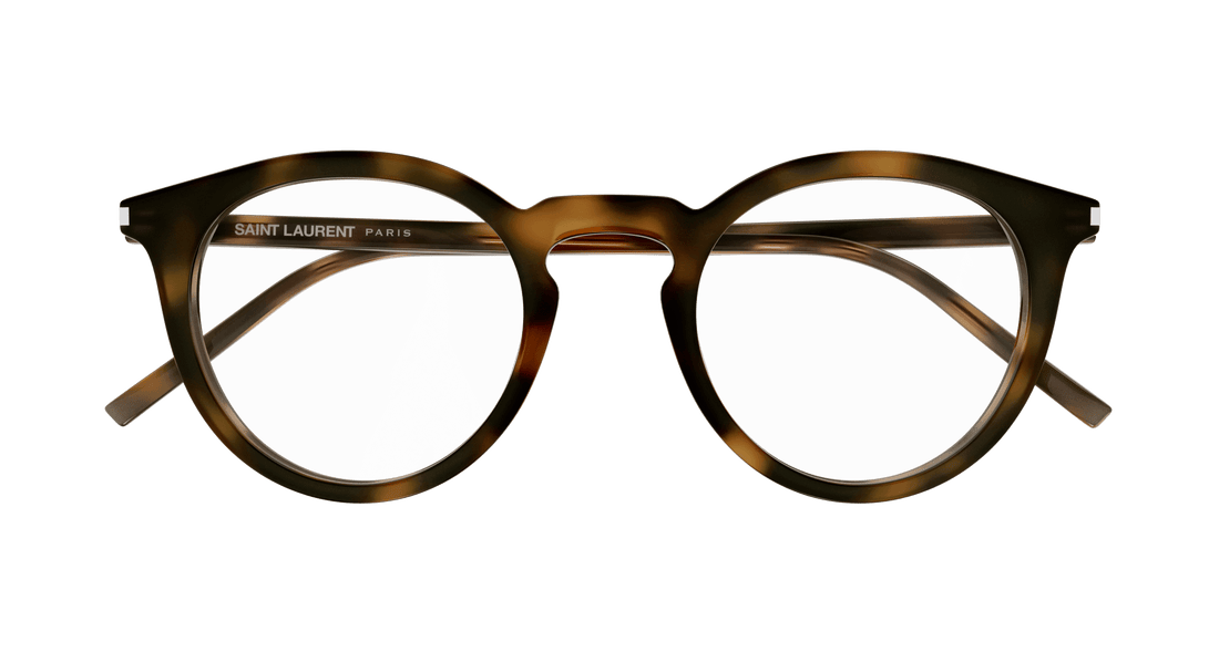Prescription glasses saint laurent sl 347/f 003 havana round unisex size 48mm - Detailed view