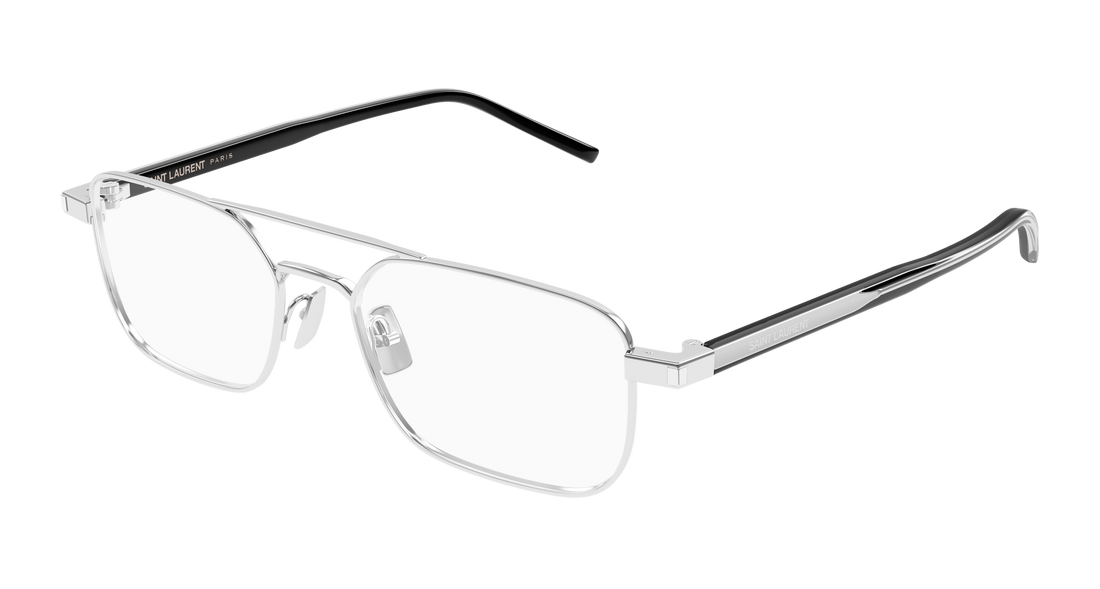 Occhiali da vista saint laurent sl 780 001 plateado square masculino taglia 52mm - Vista principale