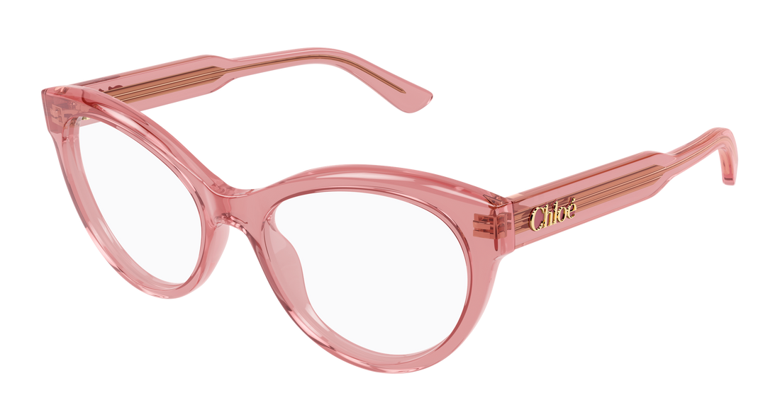 Briller chloé ch0342o 003 rosa cat eye femenino størrelse 52mm - Hovedvisning