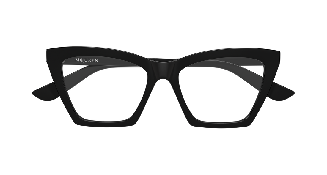 Occhiali da vista alexander mcqueen am0536o 001 negro cat eye femenino taglia 54mm - Vista dettagliata