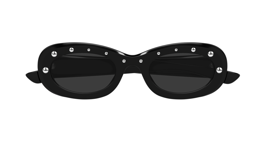 Occhiali da sole alexander mcqueen am0527s 005 negro round/oval/panthos femenino taglia 51mm - Vista dettagliata