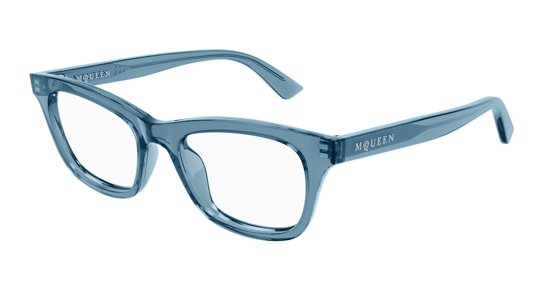 Occhiali da vista alexander mcqueen am0515o 010 azul cat eye femenino taglia 52mm - Vista principale