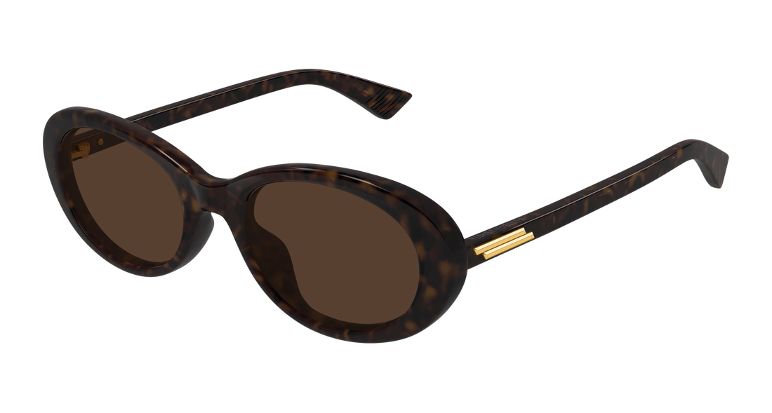 Lunettes de soleil bottega veneta bv1415sk 002 havana round/oval/panthos femenino taille 54mm - Vue principale