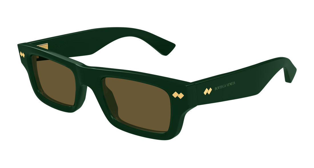 Lunettes de soleil bottega veneta bv1351s 005 verde square unisex taille 50mm - Vue principale