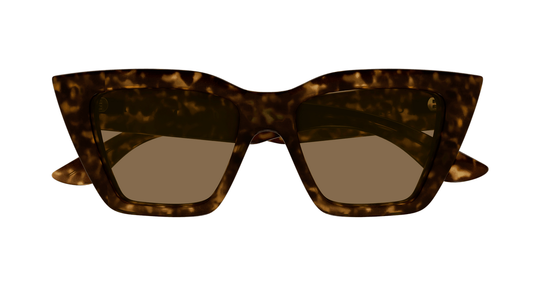 Solglasögon alexander mcqueen am0507s 002 havana cat eye femenino storlek 52mm - Detaljvy