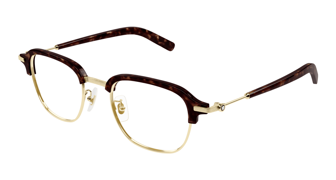 Brillen montblanc mb0390o 003 dorado square masculino größe 50mm - Hauptansicht