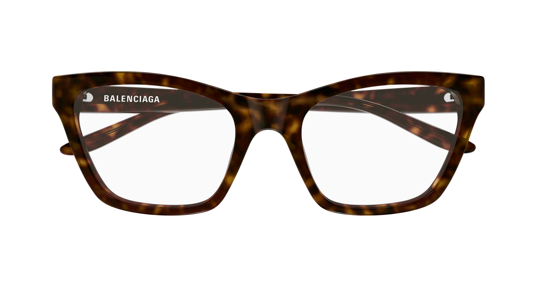 Occhiali da vista balenciaga bb0440o 002 havana cat eye femenino taglia 56mm - Vista dettagliata